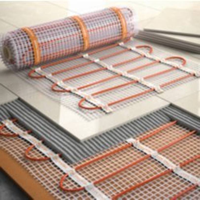 elektrische fussbodenheizung wird verlegt