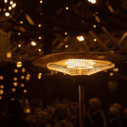 heizstrahler bei dunkelheit